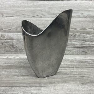 Anna Everlund Danish Designer Modern Aluminium Vase Cast Retro '80s Vintage